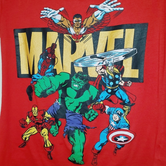 Marvel Junior's V-Neck Short Sleeve Super Hero Tee 183 - Picture 5 of 5